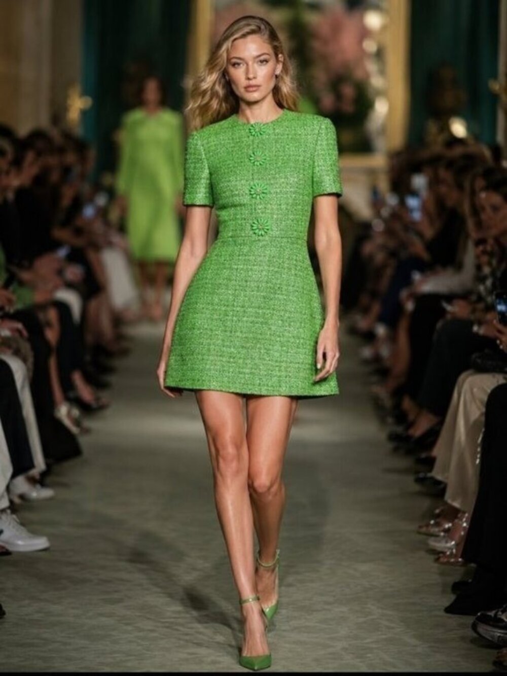 Valentino Garavani Embellished tweed minidress Size 44 IT, M US New